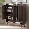 Baxton Studio Delaire Mid-Century Modern Walnut Brown Finished Wood Shoe Cabinet 235-13268-ZORO - alternate 9